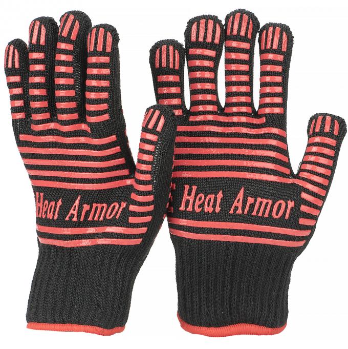 アマゾン熱い販売法のグリルの手袋の極度な耐熱性手袋のアラミド繊維BBQの手袋