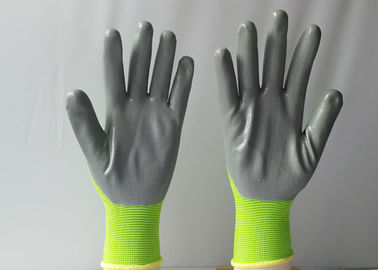 Grey Nitrile Coated Work Gloves Extended Service Life Comfortable In Dry Condition